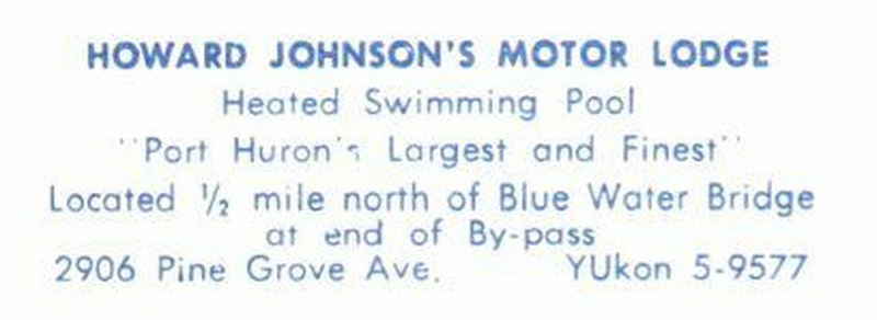 Colonial Motor Inn (Howard Johnsons) - Hojo Port Huron